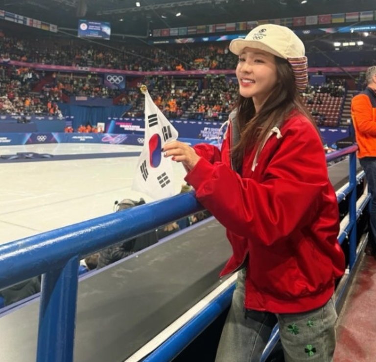 박지성·산다라박 올림픽에서 포착