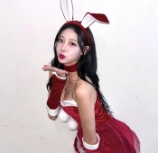 치어리더 우수한 윗슴골 귀여운 토끼에 산타는 반칙이지!