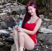 치어리더 이다혜 꿀벅지 계곡에서 레드 끈나시 돌핀팬츠