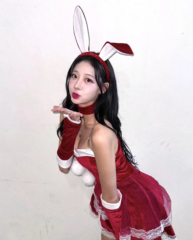 치어리더 우수한 윗슴골 귀여운 토끼에 산타는 반칙이지!
