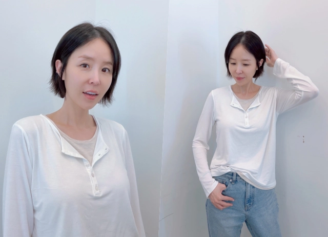 '문원♥' 신지, 결혼식 끝나자마자 숏컷 싹둑