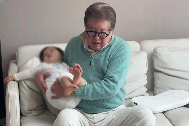 김용건 2세 손자, '발달 검사' 받았다
