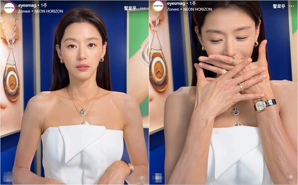 전지현, 팽팽한 얼굴과 대비되는 손등 주름