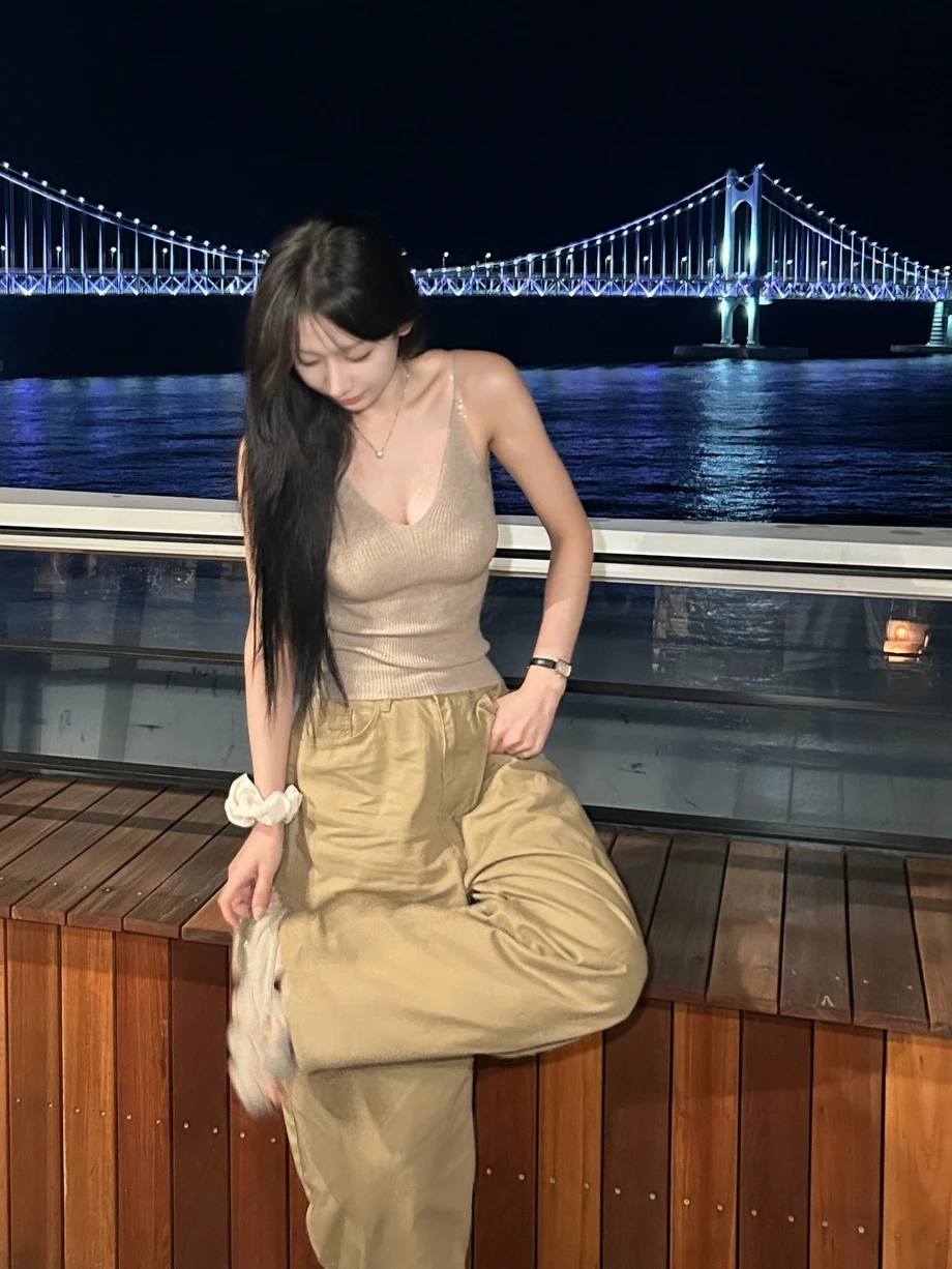치어리더 허수미 가슴골 사복 골지 끈나시