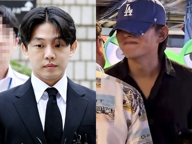 '마약 집행유예' 유아인, 흰머리에 환한 웃음…'장재현 감독과 동행'