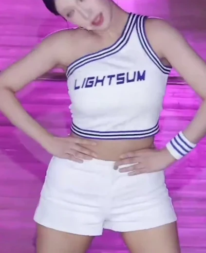 초원 d컵 원오프숄더 크롭티 묵직한 무빙