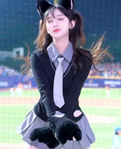 치어리더 이주은 엉벅지 회색 테니스치마